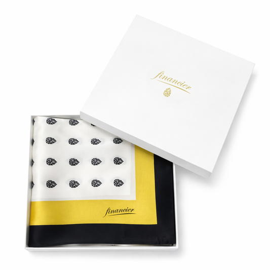 Silk scarf Financier Gold