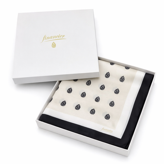 Silk Scarf Financier Pearl