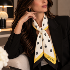 Financier Silk scarf Gold
