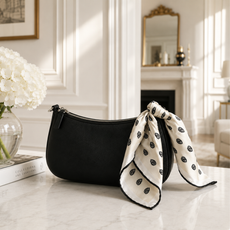 Financier Silk Scarf Mini Pearl