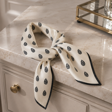 Financier Silk Scarf Mini Pearl
